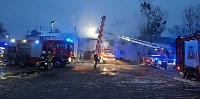 Płonął budynek inwentarski! Ewakuowano kilkadziesiąt zwierząt