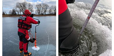 Ferie pod okiem WOPR - Znamy najnowsze pomiary lodu na jeziorze Grzymisławskim!