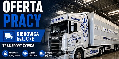 Kierowca C+E - transport żywca. Atrakcyjne wynagrodzenie!