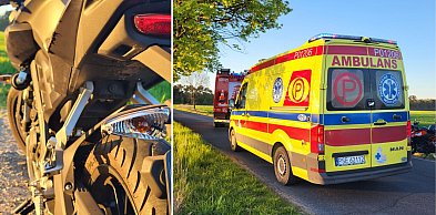 Wypadek z udziałem motocykla i sarny. Motocyklistka odwieziona do szpitala