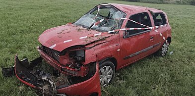 Dachowanie w Łuszkowie! Za kierownicą 20-letnia mieszkanka powiatu śremskiego