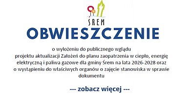 OBWIESZCZENIE o wyłożeniu do publicznego wglądu