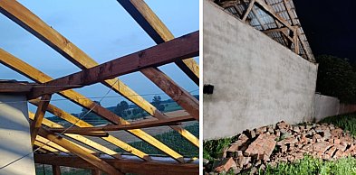 Zerwane dachy i powalone ściany - Silne uderzenie nawałnicy w gminie Krzywiń!