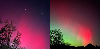 Magiczna noc nad Śremem - Zorza polarna zachwyciła mieszkańców!-86233