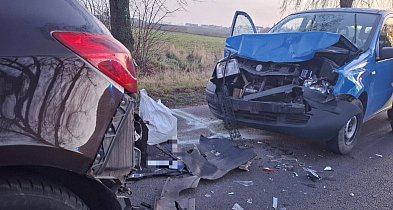 74-latek wjechał w auto mieszkańca powiatu śremskiego - Wypadek pod Kościanem-85467