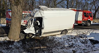 Dramatyczny wypadek w Szelejewie Drugim. Bus uderzył w drzewo, interweniowało LPR-85975