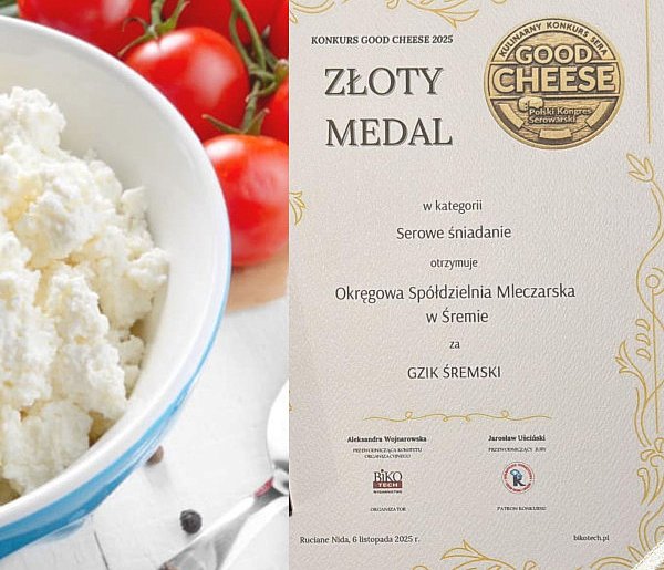 Gzik Śremski zdobywa złoty medal w konkursie GOOD CHEESE 2025-84248