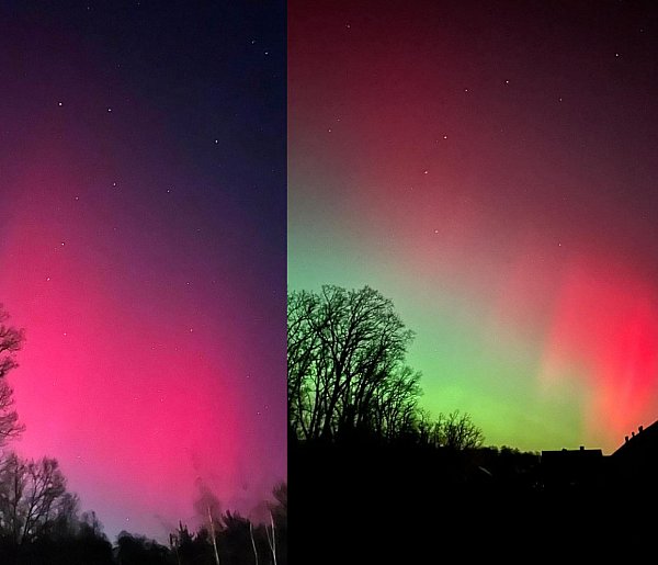 Magiczna noc nad Śremem - Zorza polarna zachwyciła mieszkańców!-86233