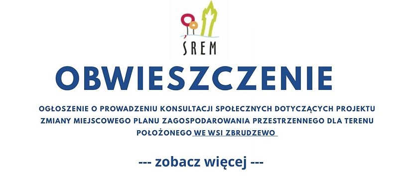 Obwieszczenie o prowadzeniu konsultacji - Zbrudzewo