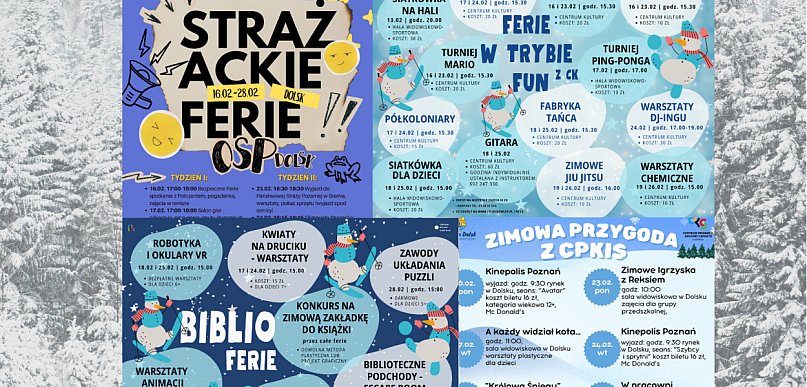 Ferie 2026 - Dolsk i Książ Wielkopolski rzucają wyzwanie nudzie!