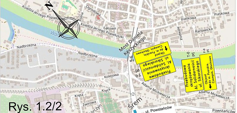 W poniedziałek rusza budowa ronda w Śremie! Sprawdź trasę objazdów [ZDJĘCIA]