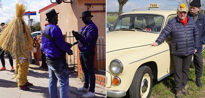 Tradycyjne murzenie w Zbrudzewie. Tego dnia  zajechały  również klasyki