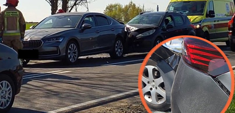 Kolizja trzech pojazdów w Pyszącej – utrudnienia w ruchu na ulicy Śremskiej