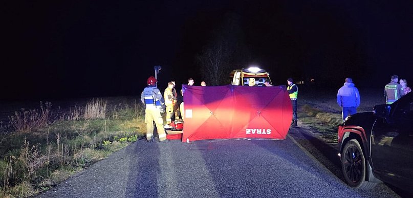Tragiczne wydarzenie w Dąbrowie z udziałem rowerzysty