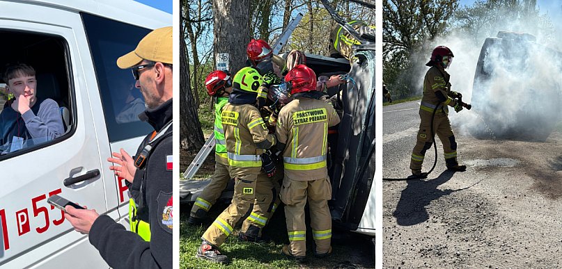 Jaszkowo w centrum zdarzenia! Ćwiczenia z wypadku masowego gminy Śrem i Brodnica