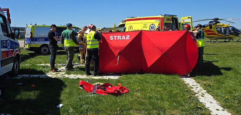 Dramat na lotnisku w Lesznie. Nie żyje 39-letni skoczek spadochronowy.