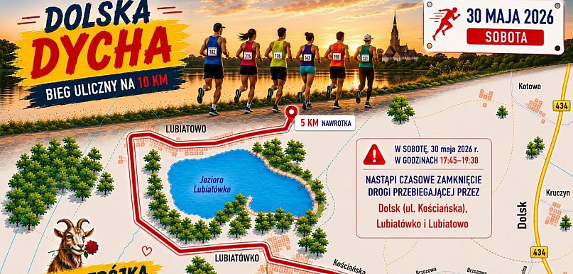 Utrudnienia w ruchu w gminie Dolsk! Organizacja sobotnich imprez biegowych