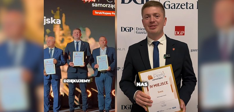 Gmina Śrem wśród najlepszych w kraju! Burmistrz odebrał „Perłę Samorządu 2026"