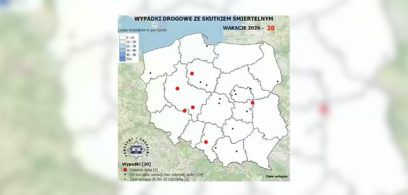 Tragiczna doba na polskich drogach! Policyjna mapa wypadków stale rośnie