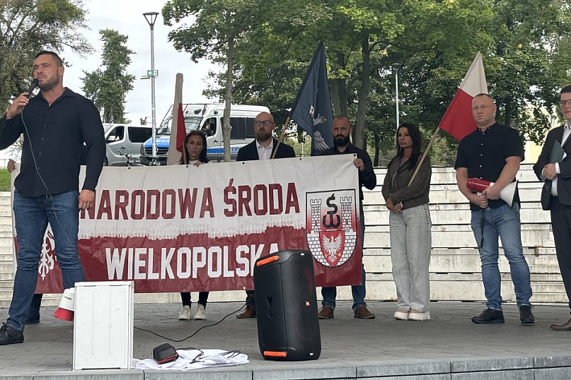 Protest przeciwko masowej imigracji w Śremie