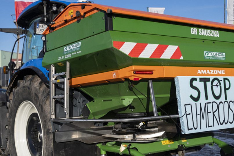 Rolnicy w Jerce protestowali  przeciwko umowie z Mercosur