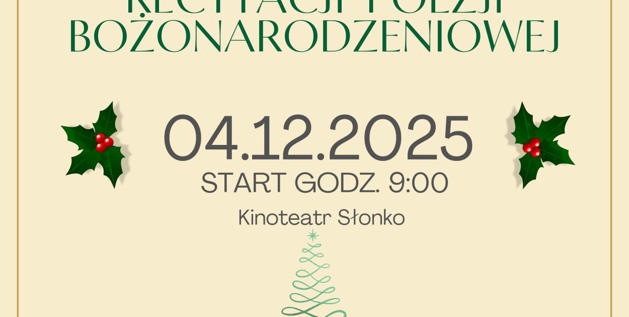 I Gminny Konkurs Recytacji Poezji Bożonarodzeniowej w Śremie