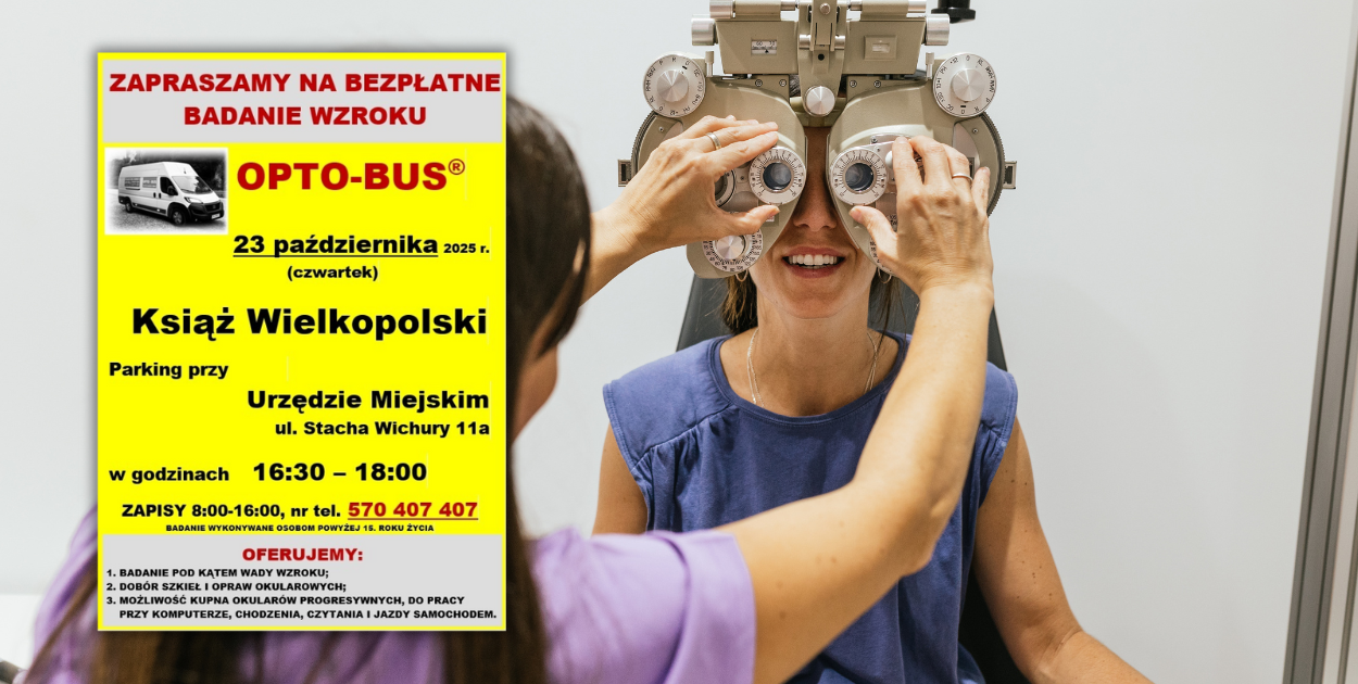 Bezpłatne badania wzroku będzie można zrobić w Książu Wielkopolskim.