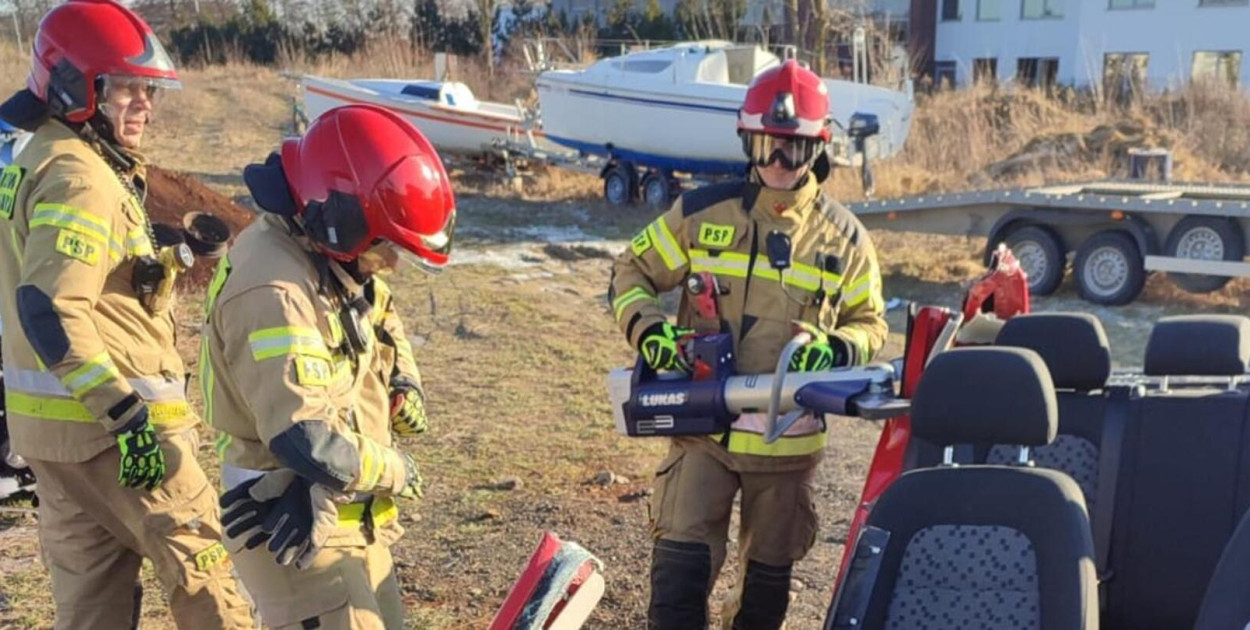 Strażacy ze Śremu w akcji. - Testowali nowoczesny sprzęt, który ratuje życie