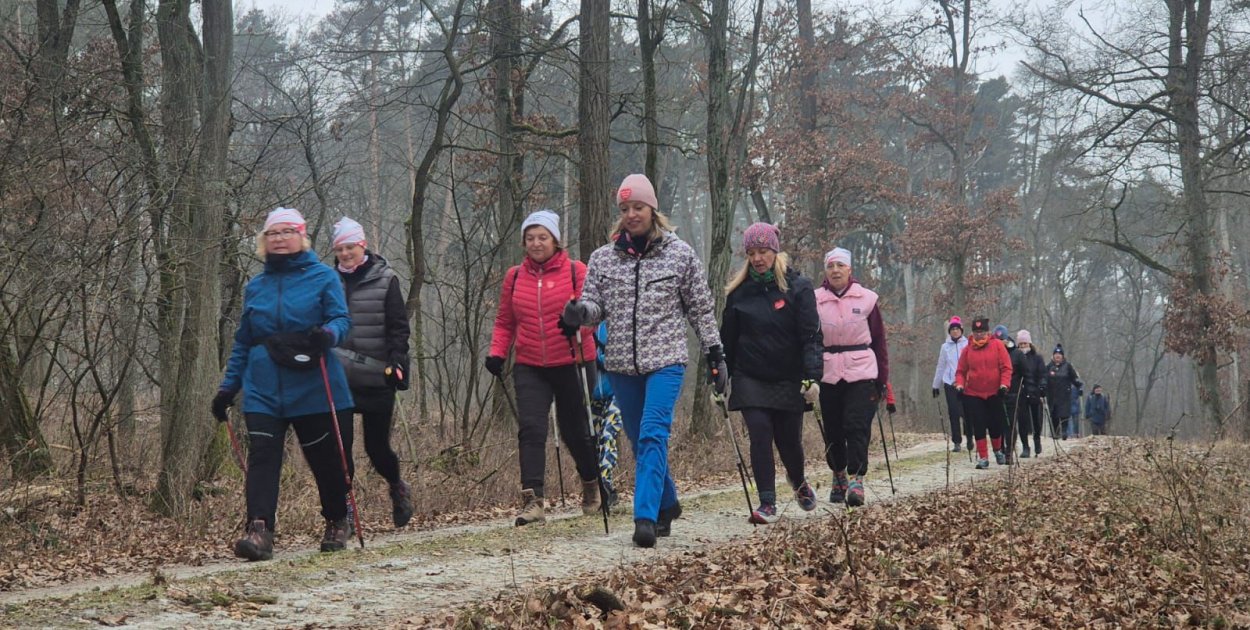 Maszerowali dla WOŚP - Nordic Walking w sercu Żabińskich Gór Lokalna integracja w