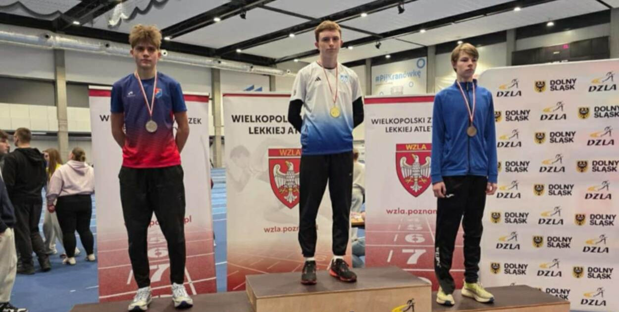 Srebro dla Grzybna. Tymoteusz Szłapka wicemistrzem Wielkopolski w biegu na 1000 m