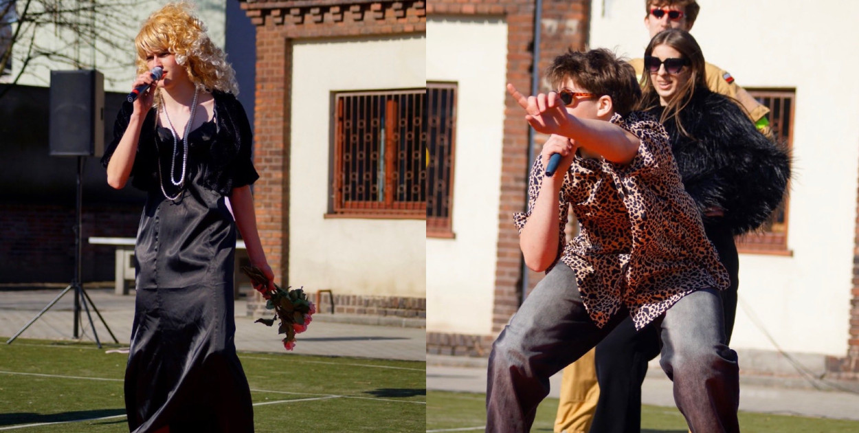 Szpilki, zalotki i wielka scena na szkolnym boisku - Dzień Kobiet w śremskim LO!